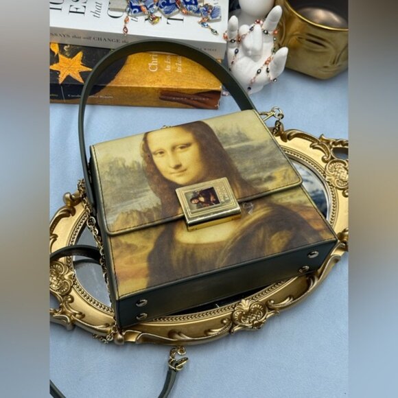 🆕 A. CLOUD x LOUVRE MUSEUM 🧿 NWT "Mona Lisa" DaVinci Handbag Chain Crossbody - Picture 15 of 16